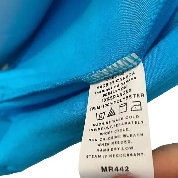 Piccadilly 3/4 Adjustable Sleeve Tie Cardigan Top Womens XS Blue AB1208 - Picture 7 of 7